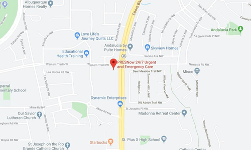 Map of PresNow247 4515 Coors Blvd NW, Albuquerque, NM 87120