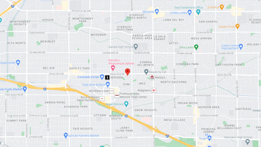 Small map of PRESNow247 Urgent Emergency Care Menaul location.