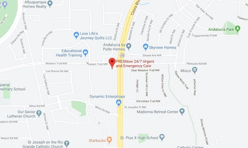 Map of PresNow247 4515 Coors Blvd NW, Albuquerque, NM 87120