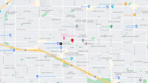 Small map of PRESNow247 Urgent Emergency Care Menaul location.