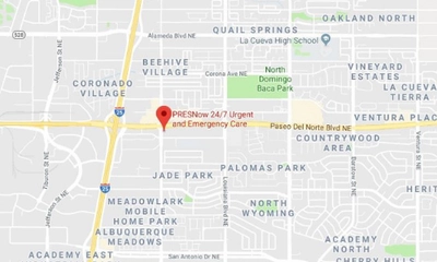 Map of PresNow247 6400 Paseo Del Norte Blvd NE Albuquerque, NM 87113